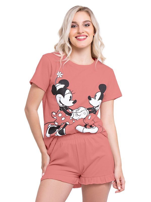 Pijama manga corta Mickey y Minnie