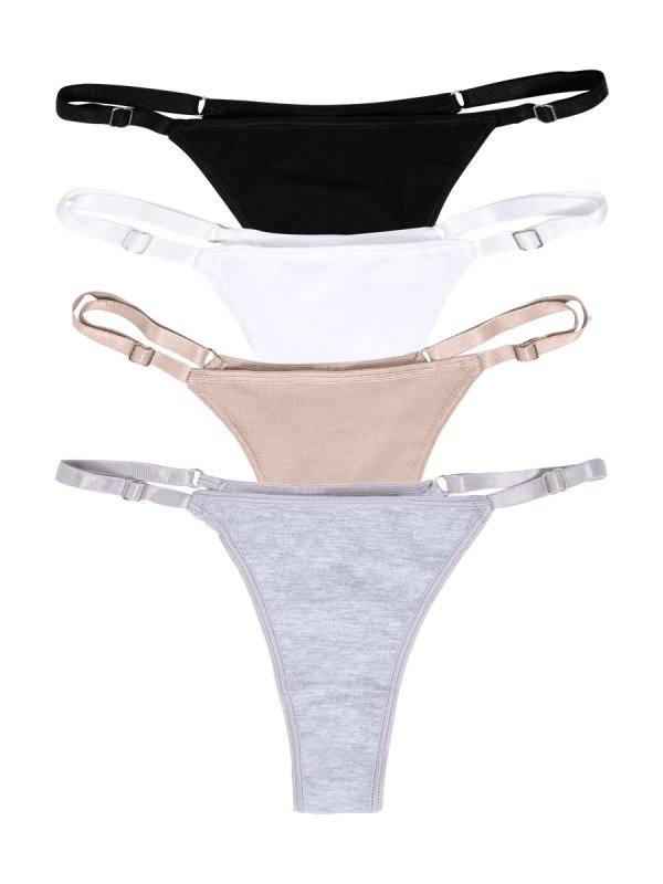 TANGA COLALESS ALGODON LYCRA - PACK X4 - ART. 5606.4P