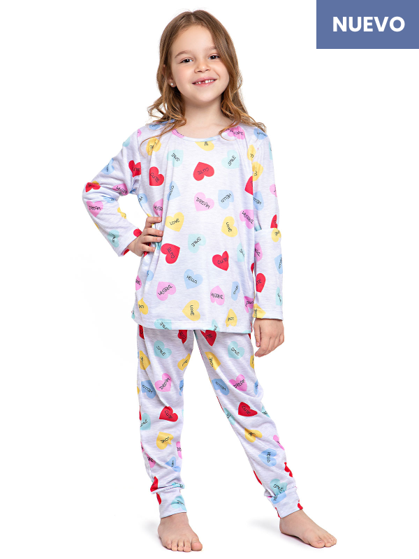 Pijama niña corazones - Art. 7434